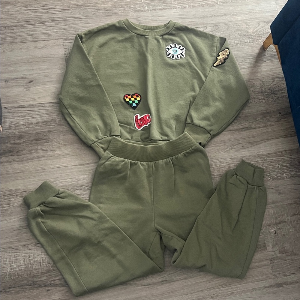 Madden Girl Olive Kids Matching Set with Patches